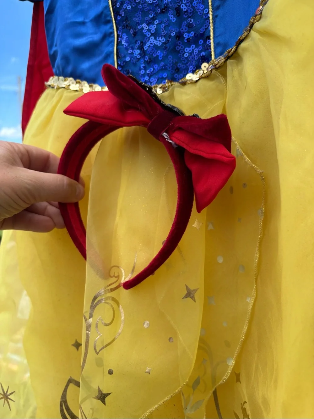 Disney Store Snow White costume with Disney store headband Girls 5/6 - Picture 3 of 4